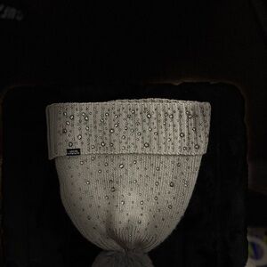 Victoria's Secret Gray Beanie with Rhinestones